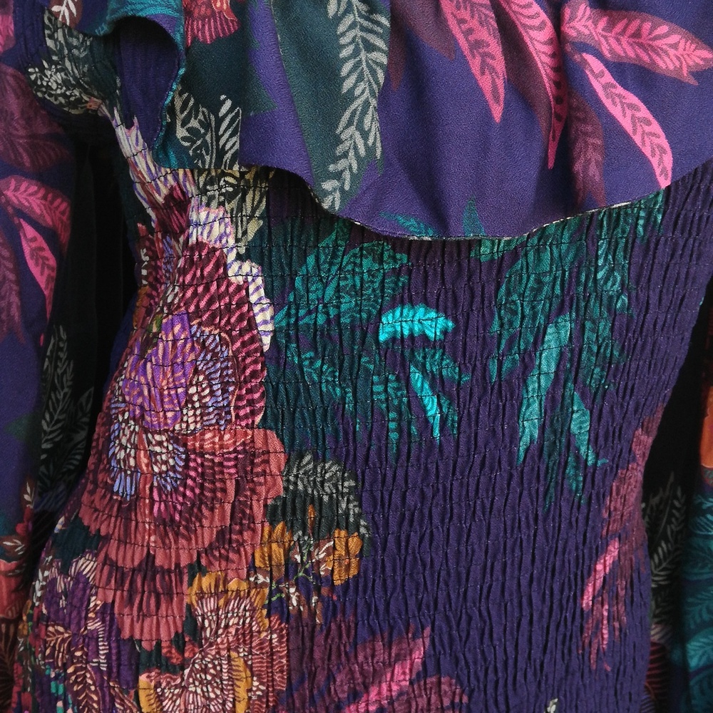 Farm RIO Floral Ruffle Dress - Purple and Pink - Picture 2 of 9